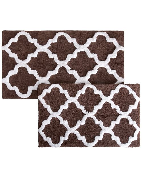 Cotton Plush 2Pc Bath Mat Set