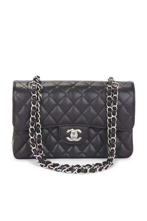 Chanel Chanel Caviar Small Classic Double Flap Bag in Black - Black. a