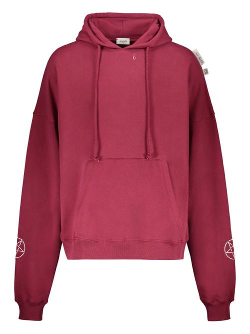 Isabella 1985 graphic-print cotton hoodie - Red