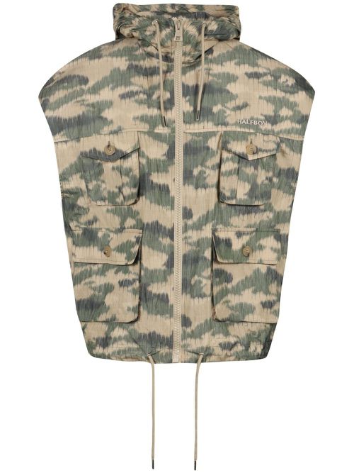 Halfboy hooded gilet - Neutrals