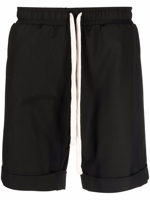 Drawstring-waist shorts - Black