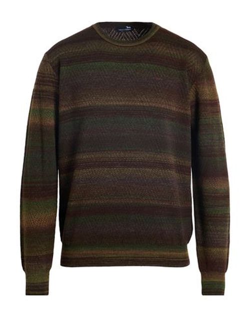 Man Sweater Chocolate brown Size L Wool, Acrylic, Alpaca wool