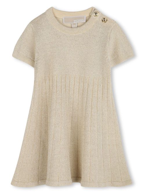 Ribbed-knit dress - Neutrals