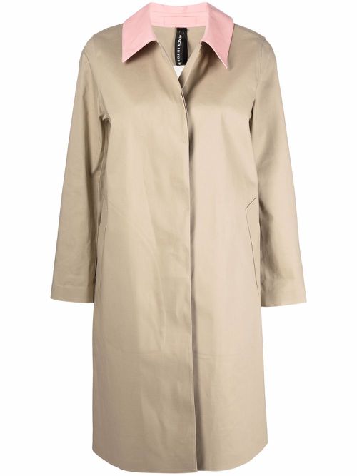 Banton single-breasted button-front coat - Neutrals