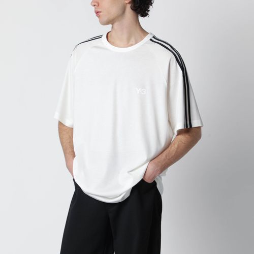 Adidas Y-3 Oversized Core White T-Shirt With Logo