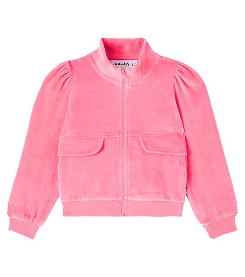 Malika cotton-blend zip-up sweatshirt
