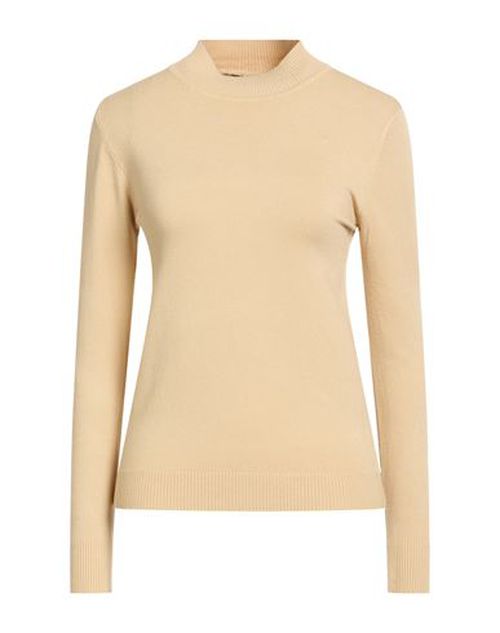 Woman Turtleneck Beige Size S/M Viscose, Polyamide, Polyester