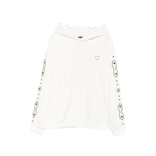 Moustache Stud-embellished Crystal-embellished Hoodie