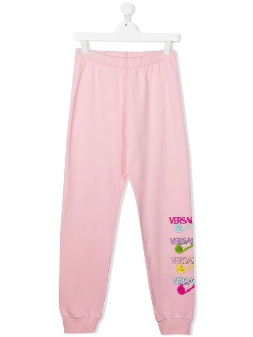 TEEN logo-print track pants - Pink