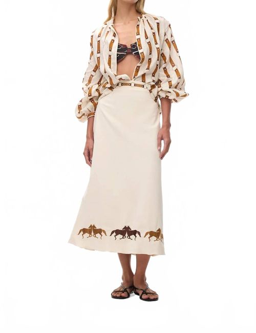 Don Simon Blouse Linen Shirt In Horse Reins Rie