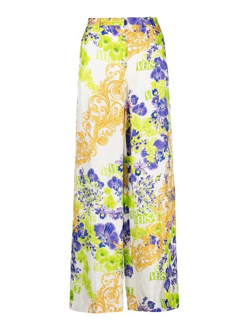 Baroque-print trousers