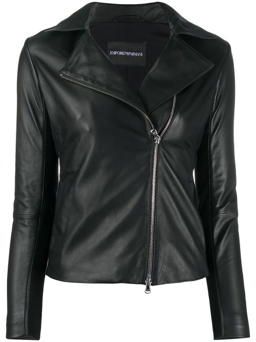 Zipped biker jacket - White