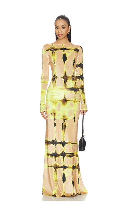 Lapointe Boatneck Gown in Nude. M. Also in