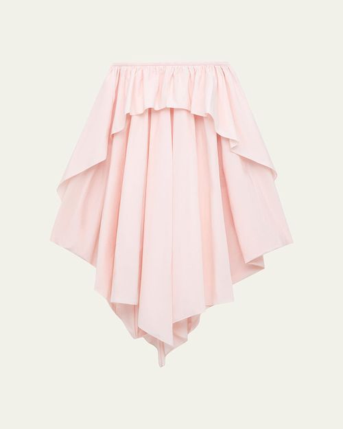 X Paula's Ibiza Layered Ruffle Cotton Midi Skirt