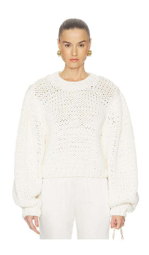 Cult Gaia Trina Pullover Sweater in Ivory. XS. Also in S, M