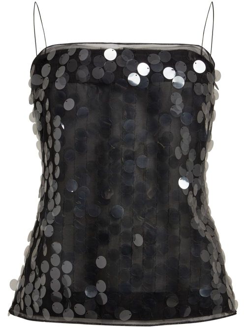 Suero sequin-embellished top - Black
