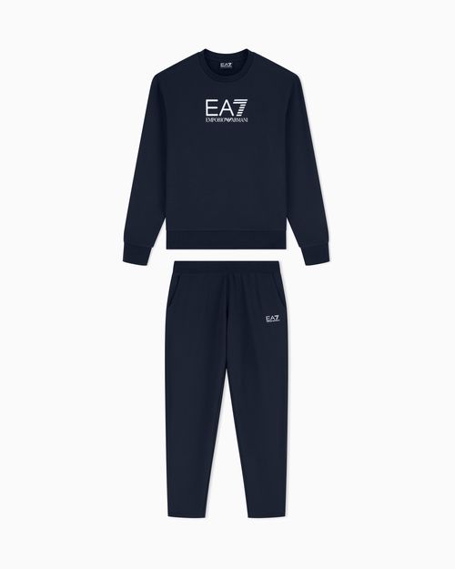 Stretch cotton crewneck logo Tracksuit
