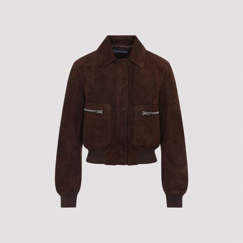 Suede Lambskin Bomber Jacket