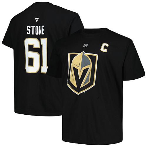 Men's Mark Stone Black Vegas Golden Knights Big & Tall Name & Number T-Shirt - 4xt