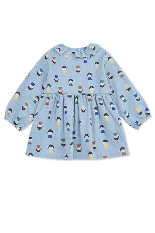 Dress With Colorful Print, Unisex, Blue