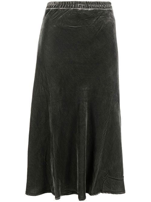 Velvet maxi skirt - Grey