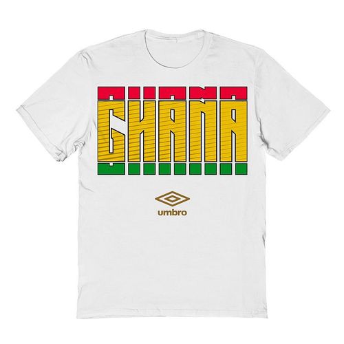 Men's Umbro Ghana Country Stack Graphic Tee, : , White