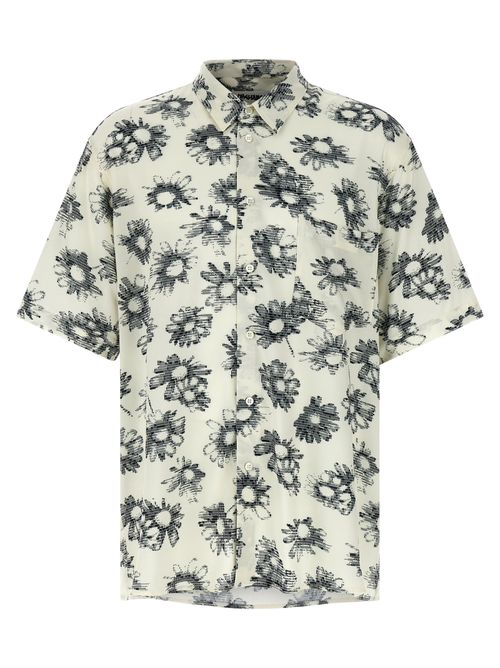 Abstract-Print Viscose Shirt — Multicolor