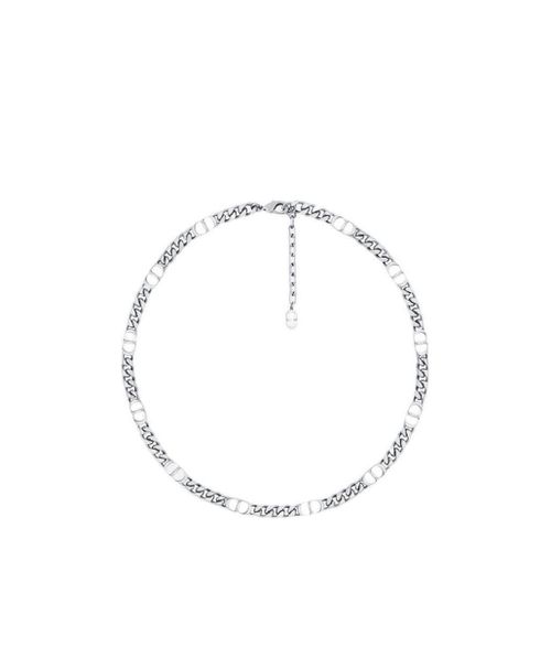CD Icon Thin Chain Link Necklace