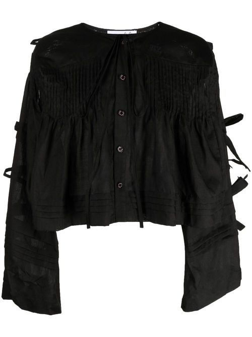 Box kaftan shirt - Black