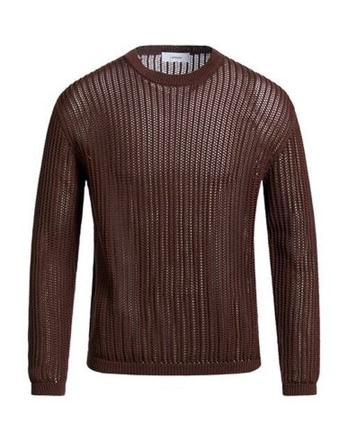 Man Sweater Chocolate brown Size L Cotton