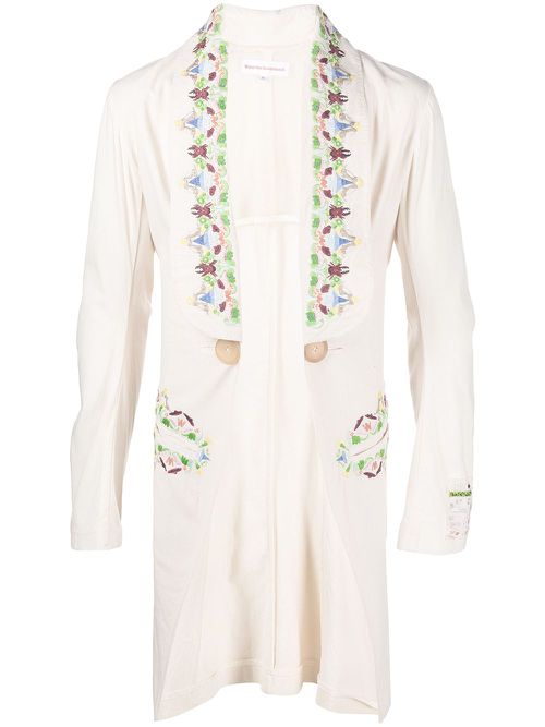Revolution embroidered coat - Neutrals