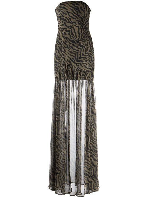 Nicole tiger-print dress - Green