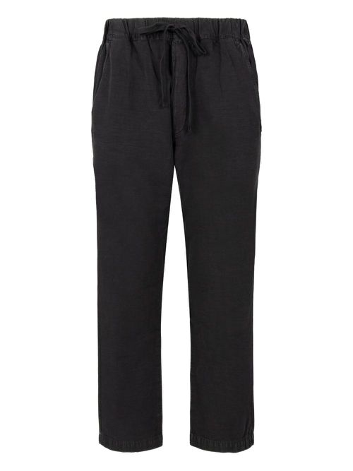 Cotton-linen pants - Black