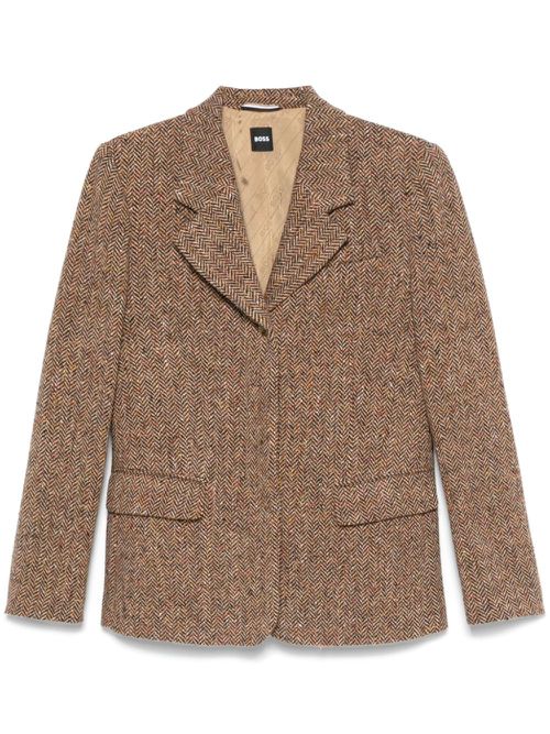 Herringbone blazer - Brown