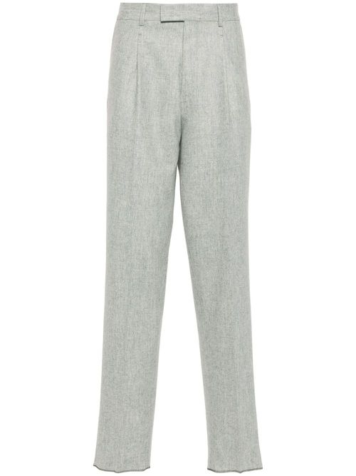 Felted tailored wool trousers - Grey