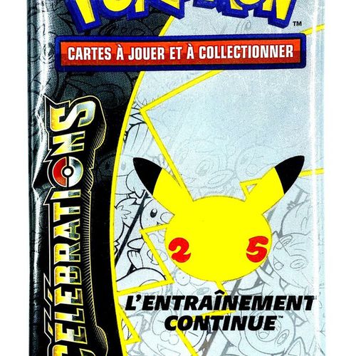 Booster original de 4 cartes HOLO brillante Pokemon - Célébrations 25 ans - Série spécial anniversaire - Français - Extension paquet Pokémon Épée & B