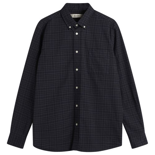 Men's Creek Heavy Flannel Check Overshirt Navy