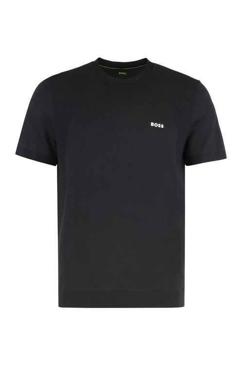 Cotton-Blend T-Shirt — Black