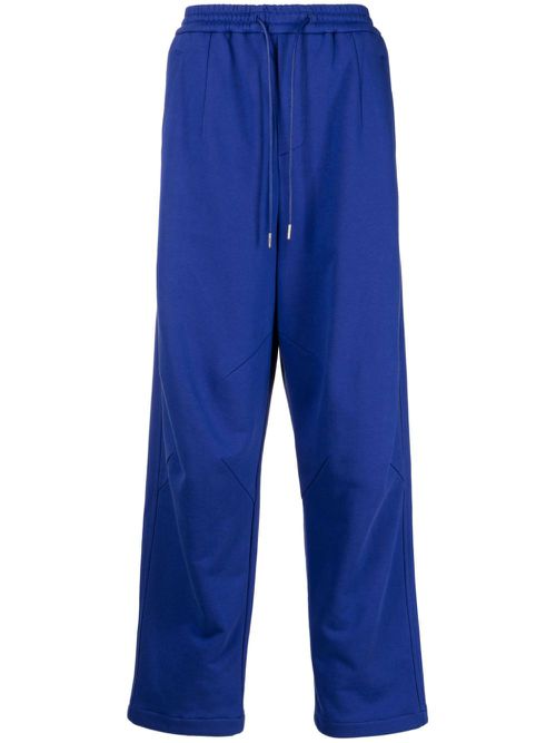 Drawstring cotton trousers - Blue
