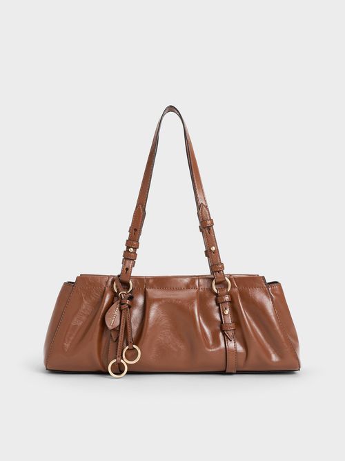 Charles & Keith - Britton Ruched Elongated Shoulder Bag
