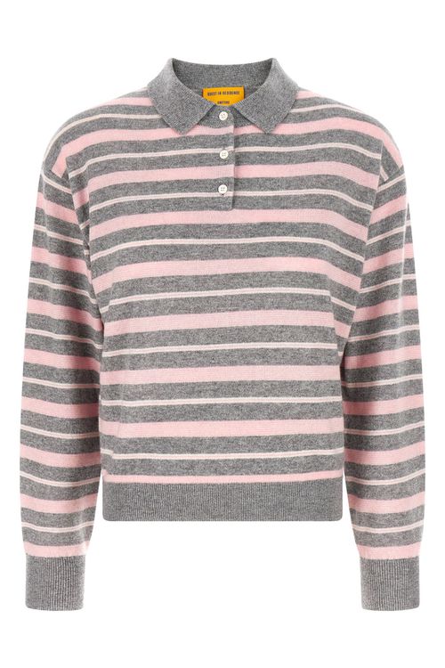 'Clloegiate Stripe Polo' Sweater