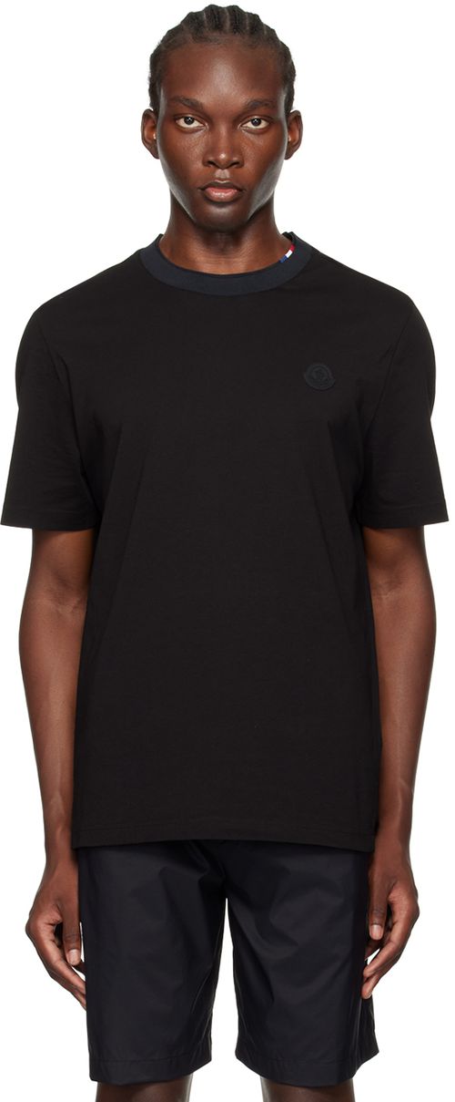 Moncler Black Logo Patch T-Shirt