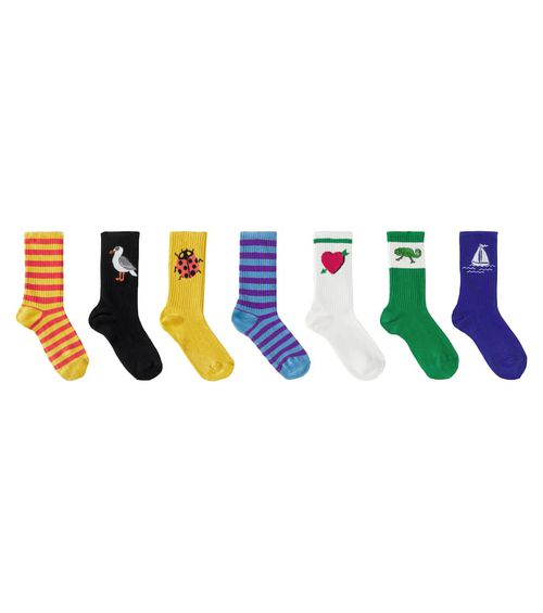 Seagull set of 7 pairs of cotton-blend socks