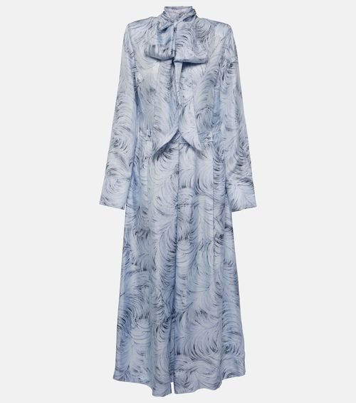 Printed silk maxi dress
