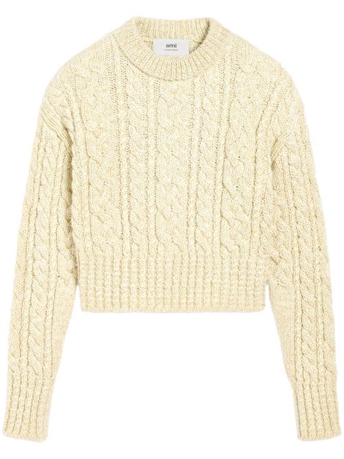 Cable Knit Lurex jumper - Neutrals