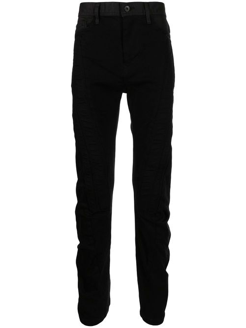 Low-rise straight-leg trousers - Black