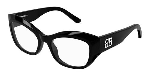 Balenciaga BB0398O 005 Women’s Glasses Black Size 54 - Free Lenses - HSA/FSA Insurance - Blue Light Block Available