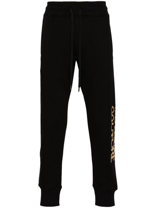Logo-print cotton track pants - Black