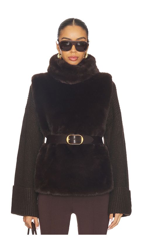 Susanna Chow LAURELLE ベスト - Brown. M. Also