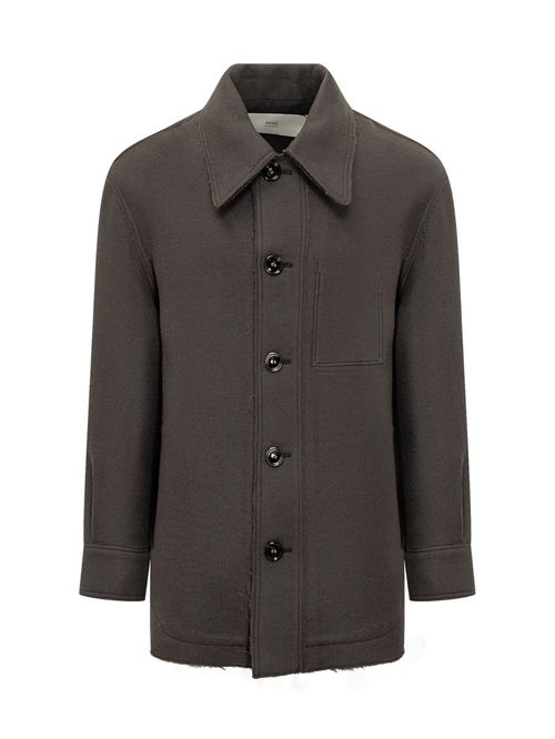 Grey Shirt Collar Jacket